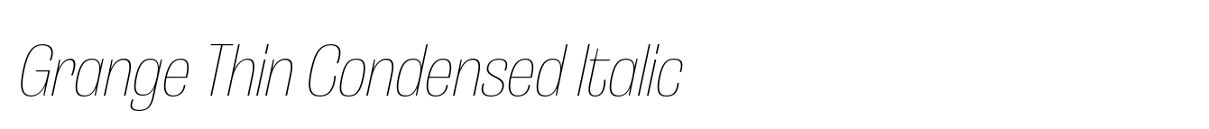 Grange Thin Condensed Italic